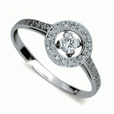 Briliantový prsten Danfil DF1990, materiál bílé zlato 585/1000, 33x briliant SI1/G = 0.292 ct, váha:
