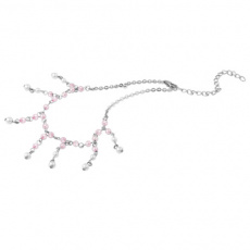 Řetízek na nohu BAF03-PINK-WH Řetízek na nohu BAF03-PINK-WH