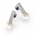 Náušnice s diamanty TeNo Pearls 039-20PWP01