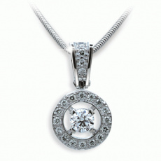 Briliantový přívěsek Danfil DF1978, materiál bílé zlato 585/1000, 21x briliant SI1/G = 0.422 ct, vá Briliantový přívěsek Danfil DF1978, materiál bílé zlato 585/1000, 21x briliant SI1/G = 0.422 ct, vá