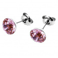 Náušnice s krystaly Swarovski ESSW11-ROSE