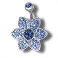 Piercing s krystaly Swarovski Flower07 B