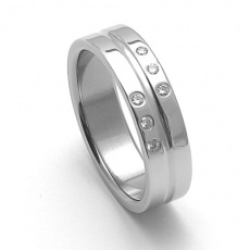 Dámský ocelový snubní prsten RZ06118