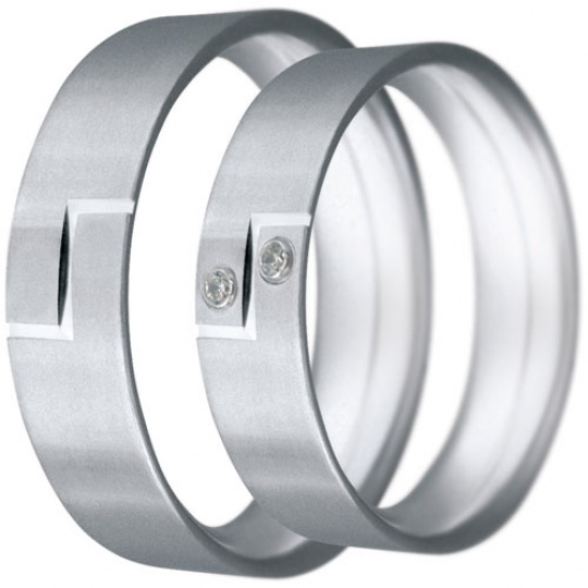 Snubní prsteny kolekce CLAUDIA16, materiál bílé zlato 585/1000, zirkon, váha: u velikosti 54mm - 6.5 Snubní prsteny kolekce CLAUDIA16, materiál bílé zlato 585/1000, zirkon, váha: u velikosti 54mm - 6.5