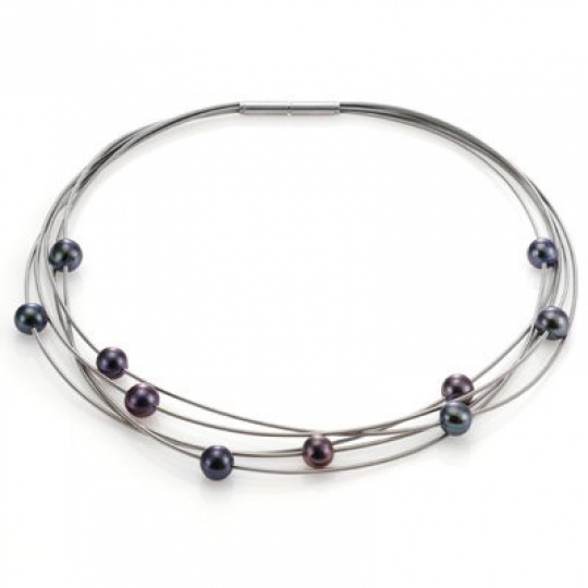Ocelový náhrdelník TeNo Pearls 019-24PG01
