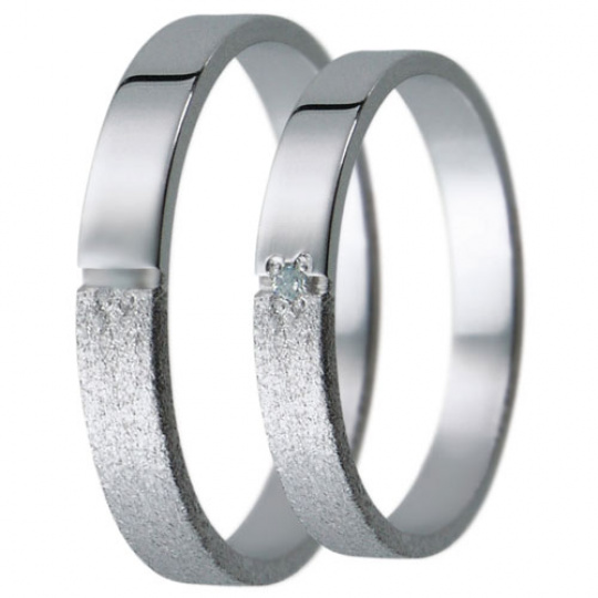 Snubní prsteny kolekce D29, materiál bílé zlato 585/1000, zirkon , váha: u velikosti 54mm - 2.40g Snubní prsteny kolekce D29, materiál bílé zlato 585/1000, zirkon , váha: u velikosti 54mm - 2.40g