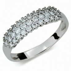 Briliantový prsten Danfil DF1973, materiál bílé zlato 585/1000, 31x briliant SI1/G = 0.492 ct, váha: