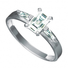 Zásnubní prsten Dianka 803, materiál bílé zlato 585/1000, 1 x zirkon 6x4mm, 2 x zirkon 4x2mm, váha: Zásnubní prsten Dianka 803, materiál bílé zlato 585/1000, 1 x zirkon 6x4mm, 2 x zirkon 4x2mm, váha: