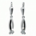 Briliantové náušnice Danfil DF1569, materiál bílé zlato 585/1000, 2x briliant SI1/G = 0.096 ct, váha