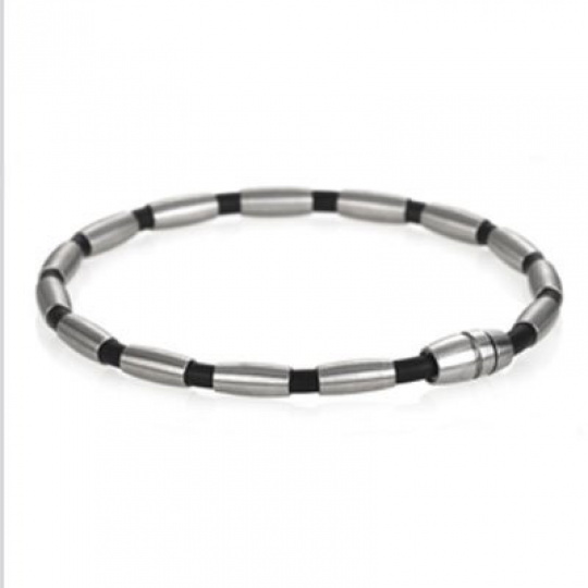 Ocelový náramek s kaučukem TeNo Basix 020-1140 Ocelový náramek s kaučukem TeNo Basix 020-1140
