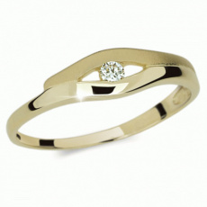 Briliantový prsten Danfil DF1745Z, materiál žluté zlato 585/1000, 1x briliant SI1/G = 0.050 ct, váha Briliantový prsten Danfil DF1745Z, materiál žluté zlato 585/1000, 1x briliant SI1/G = 0.050 ct, váha