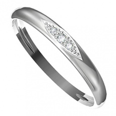 Zásnubní prsten s briliantem Leonka  004, materiál bílé zlato 585/1000, briliant SI1/G - 1.50mm, 1.2