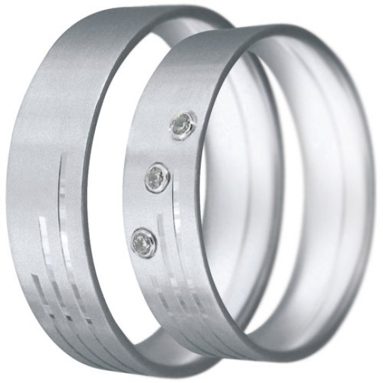 Snubní prsteny kolekce CLAUDIA14, materiál bílé zlato 585/1000, zirkon, váha: u velikosti 54mm - 6.5 Snubní prsteny kolekce CLAUDIA14, materiál bílé zlato 585/1000, zirkon, váha: u velikosti 54mm - 6.5