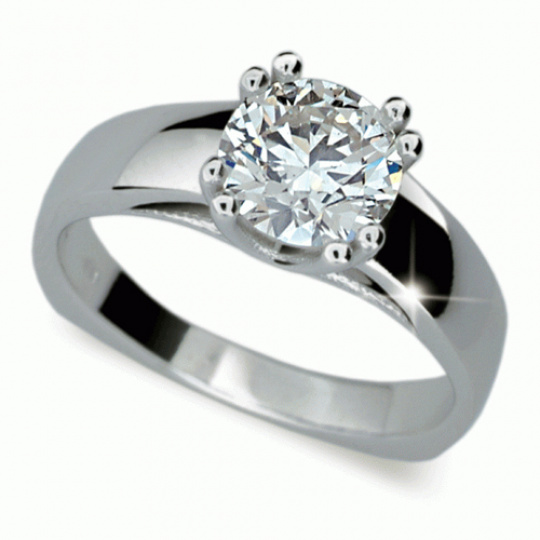 Briliantový prsten Danfil DF1888, materiál bílé zlato 585/1000, 1x briliant SI1/G = 1.010 ct, váha: