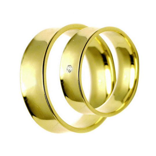 Snubní prsteny Lucie Gold Charlotte S-225, materiál žluté zlato 585/1000, zirkon, váha: průměrná 9.5