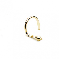 Zlatý piercing Hrot ZPN014, materiál 14-ti karátové žluté zlato, váha: 0.16g
