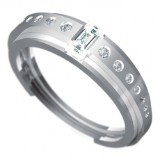 Zásnubní prsten Dianka 810, materiál bílé zlato 585/1000, 1 x zirkon 5x2.5mm, 7 x zirkon 2.00 - 1.25 Zásnubní prsten Dianka 810, materiál bílé zlato 585/1000, 1 x zirkon 5x2.5mm, 7 x zirkon 2.00 - 1.25