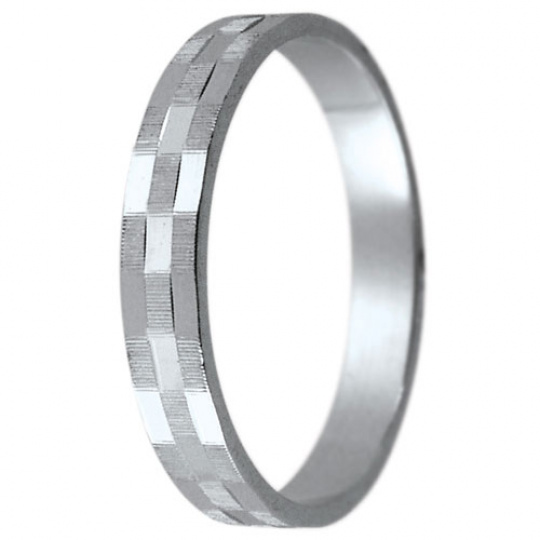 Snubní prsteny kolekce K1, materiál bílé zlato 585/1000 , váha: u velikosti 54mm - 2.20g Snubní prsteny kolekce K1, materiál bílé zlato 585/1000 , váha: u velikosti 54mm - 2.20g