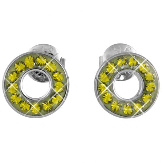 Náušnice s krystaly Swarovski ESSW21-OLIVINE Náušnice s krystaly Swarovski ESSW21-OLIVINE