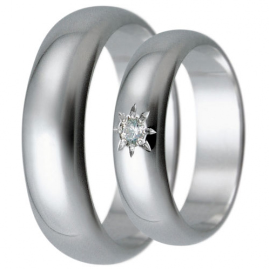 Snubní prsteny kolekce HARMONY31, materiál bílé zlato 585/1000, zirkon, váha: u velikosti 54mm - 6.5 Snubní prsteny kolekce HARMONY31, materiál bílé zlato 585/1000, zirkon, váha: u velikosti 54mm - 6.5