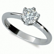 Briliantový prsten Danfil DF1959, materiál bílé zlato 585/1000, 1x briliant SI1/G = 1.000 ct, váha: