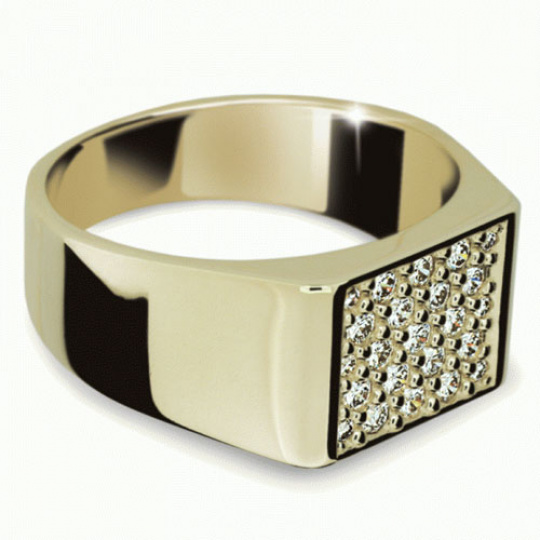 Briliantový prsten Danfil DF2070Z, materiál žluté zlato 585/1000, 23x briliant SI1/G = 0.655 ct, váh
