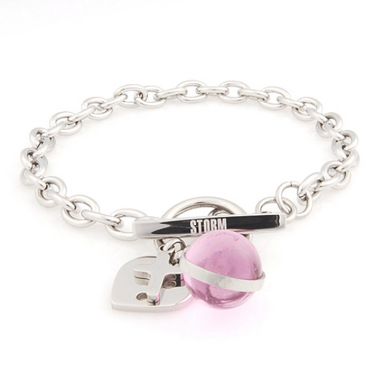 Náramek Storm Baril Charm Pink