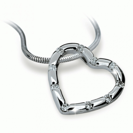 Briliantový přívěsek Danfil DF1941, materiál bílé zlato 585/1000, 10x briliant SI1/G = 0.138 ct, vá Briliantový přívěsek Danfil DF1941, materiál bílé zlato 585/1000, 10x briliant SI1/G = 0.138 ct, vá