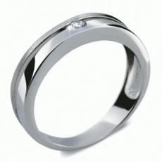 Briliantový prsten Danfil DF1710, materiál bílé zlato 585/1000, 1x briliant SI1/G = 0.061 ct, váha: Briliantový prsten Danfil DF1710, materiál bílé zlato 585/1000, 1x briliant SI1/G = 0.061 ct, váha: