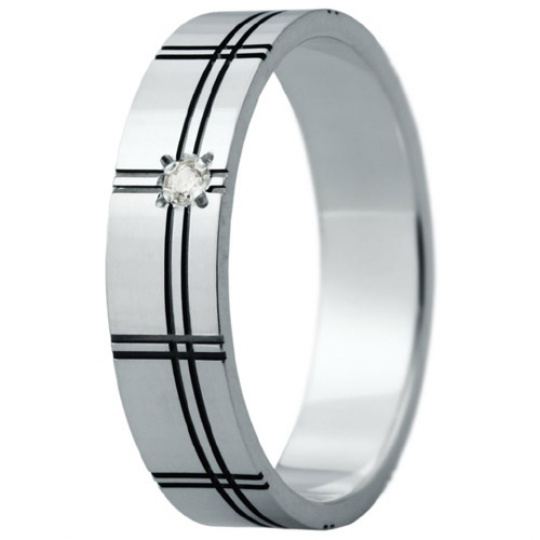Snubní prsteny kolekce ELISKA_23, materiál bílé zlato 585/1000, ruthenium, zirkon, váha: u velikosti Snubní prsteny kolekce ELISKA_23, materiál bílé zlato 585/1000, ruthenium, zirkon, váha: u velikosti