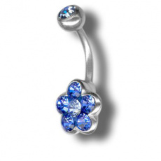 Piercing s krystaly Swarovski Flower01 B Piercing s krystaly Swarovski Flower01 B
