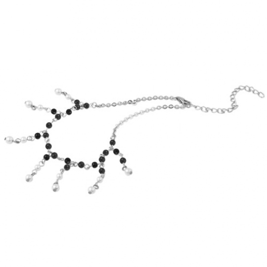 Řetízek na nohu BAF03-BLA-WH Řetízek na nohu BAF03-BLA-WH