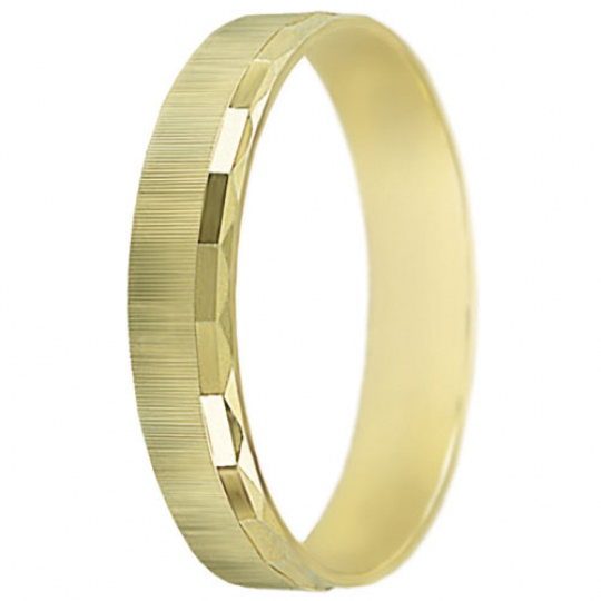 Snubní prsteny kolekce P4/C, materiál žluté zlato 585/1000 , váha: u velikosti 54mm - 2.70g