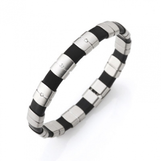 Ocelový náramek s diamanty TeNo ShiKou 020-21S02 Ocelový náramek s diamanty TeNo ShiKou 020-21S02
