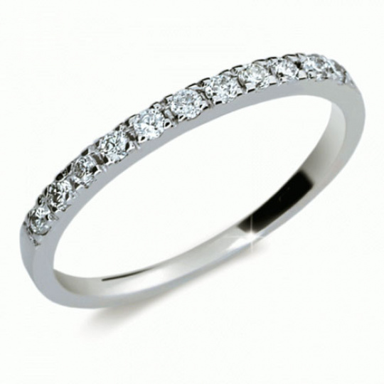 Briliantový prsten Danfil DF1670, materiál bílé zlato 585/1000, 11x briliant SI1/G = 0.192 ct, váha: