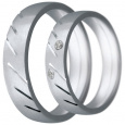 Snubní prsteny kolekce CLAUDIA10, materiál bílé zlato 585/1000, zirkon, váha: u velikosti 54mm - 7.6