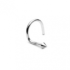 Zlatý piercing Hrot ZPN012, materiál 14-ti karátové bílé zlato, váha: 0.16g
