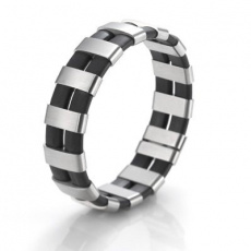 Ocelový náramek s kaučukem TeNo ShiKou 020-2200 Ocelový náramek s kaučukem TeNo ShiKou 020-2200