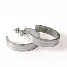 Náušnice z oceli a stříbra 0580 Náušnice z oceli a stříbra 0580