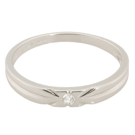 Zlatý Prsten Soliter 224 00863 07, materiál bílé zlato 585/1000, 1x briliant = 0.032 ct, váha: 1.75g Zlatý Prsten Soliter 224 00863 07, materiál bílé zlato 585/1000, 1x briliant = 0.032 ct, váha: 1.75g
