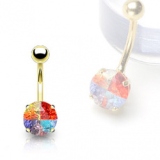 Zlatý piercing ZPP043, materiál 14-ti karátové žluté zlato, zirkon, váha: 1.55g Zlatý piercing ZPP043, materiál 14-ti karátové žluté zlato, zirkon, váha: 1.55g