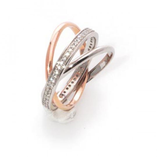 Prsten Feelingx by Cobra CS66-00074, materiál stříbro 925/1000, rhodiováno růžovým zlatem, zirkon, v Prsten Feelingx by Cobra CS66-00074, materiál stříbro 925/1000, rhodiováno růžovým zlatem, zirkon, v