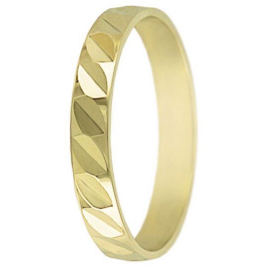Snubní prsteny kolekce SP3-C, materiál žluté zlato 585/1000 , váha: u velikosti 54mm - 2.40g