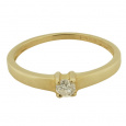 Zlatý Prsten Soliter 224 00760 00, materiál žluté zlato 585/1000, 1x briliant = 0.108 ct, váha: 1.45