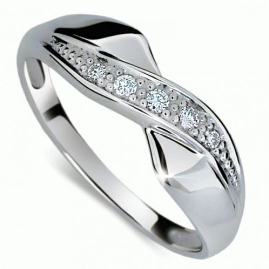 Briliantový prsten Danfil DF1915, materiál bílé zlato 585/1000, 5x briliant SI1/G = 0.072 ct, váha: Briliantový prsten Danfil DF1915, materiál bílé zlato 585/1000, 5x briliant SI1/G = 0.072 ct, váha: