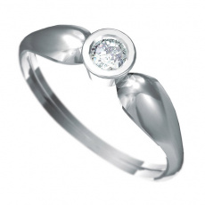 Zásnubní prsten Dianka 806, materiál bílé zlato 585/1000, zirkon 4.0mm, váha: u velikosti 54mm - 1.5 Zásnubní prsten Dianka 806, materiál bílé zlato 585/1000, zirkon 4.0mm, váha: u velikosti 54mm - 1.5