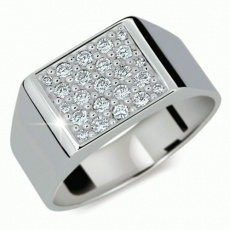 Briliantový prsten Danfil DF2070, materiál bílé zlato 585/1000, 23x briliant SI1/G = 0.655 ct, váha: