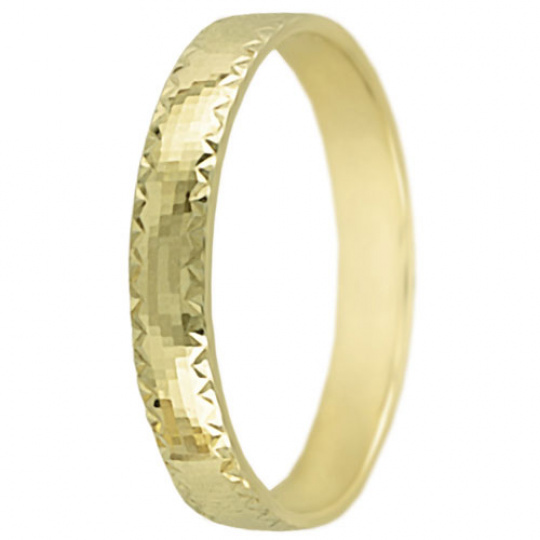 Snubní prsteny kolekce A25, materiál žluté zlato 585/1000 , váha: u velikosti 54mm - 2.40g