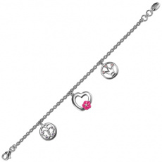 Náramek Esprit Lovely Charms Pink ESBR-91108A Náramek Esprit Lovely Charms Pink ESBR-91108A