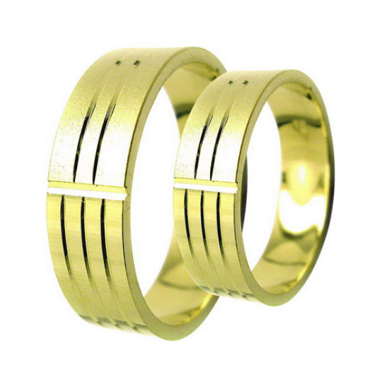 Snubní prsteny Lucie Gold Charlotte S-219, materiál zlaté zlato 585/1000, váha: průměrná 8.50g